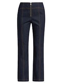 Loren High-Rise Stretch Straight Crop Jeans