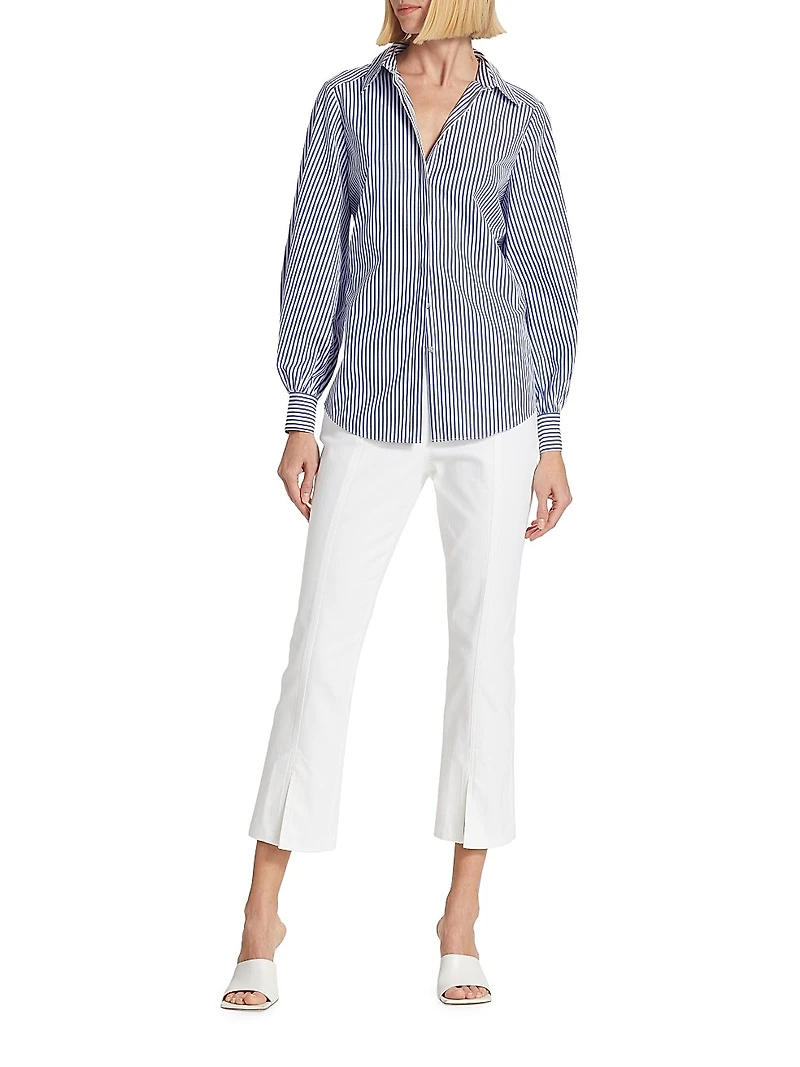 Laurie Stretch Denim Straight Crop Jeans