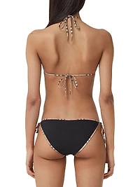 Mata Check-Trim Triangle Bikini Set