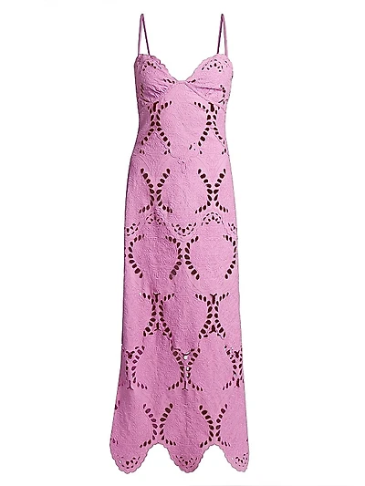 Flourishing Garden Eyelet Maxi Dress