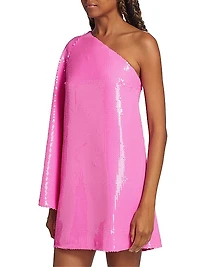 Vida Sequined One-Shoulder Minidress
