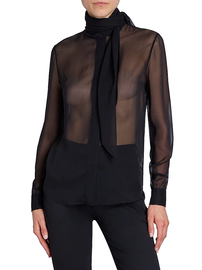 Blouse Silk Muslin Crepe