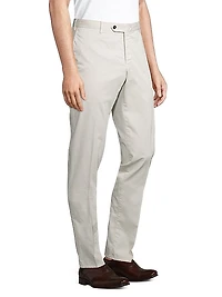 Garment-Dyed Silk Trousers