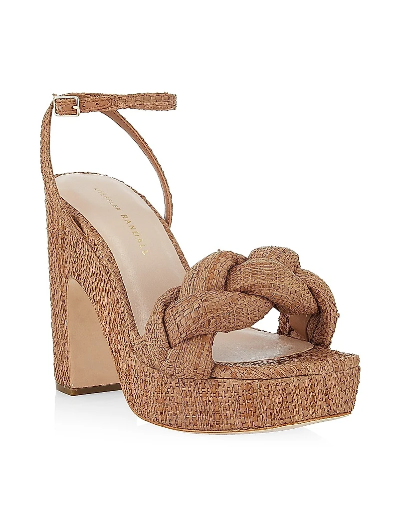 Fae Braided Raffia Platform Sandals