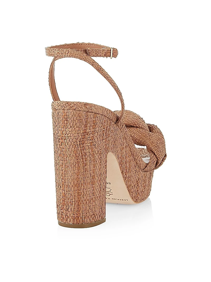 Fae Braided Raffia Platform Sandals
