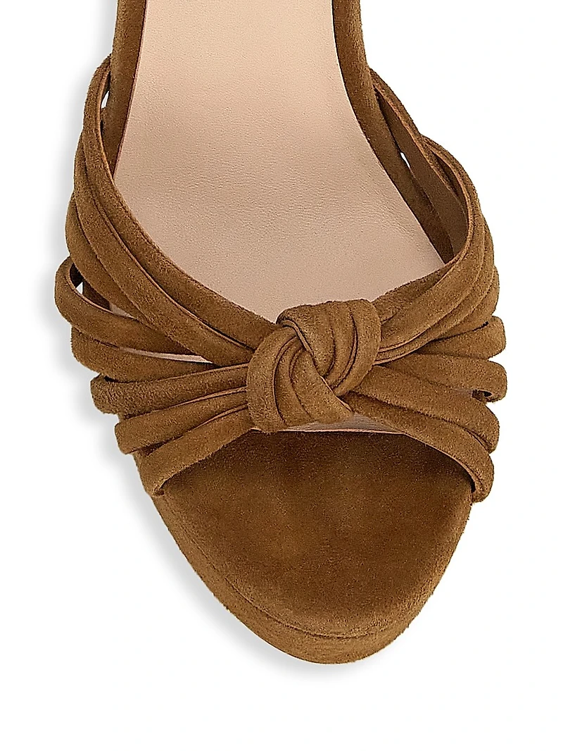 Rivka 120MM Suede Knot Platform Sandals