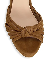 Rivka 120MM Suede Knot Platform Sandals