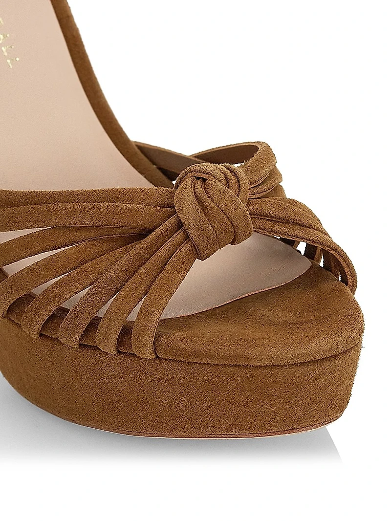 Rivka 120MM Suede Knot Platform Sandals