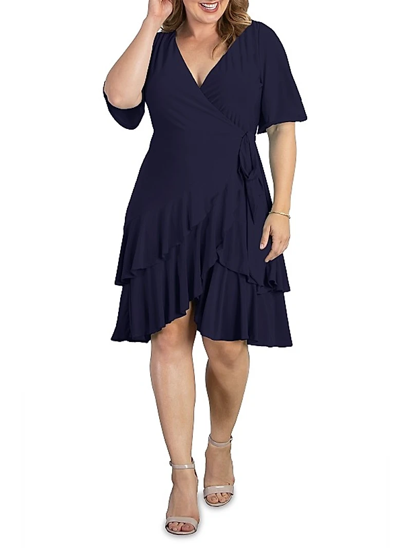 Miranda Wrap-Front Mini Dress