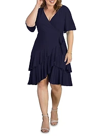 Miranda Wrap-Front Mini Dress