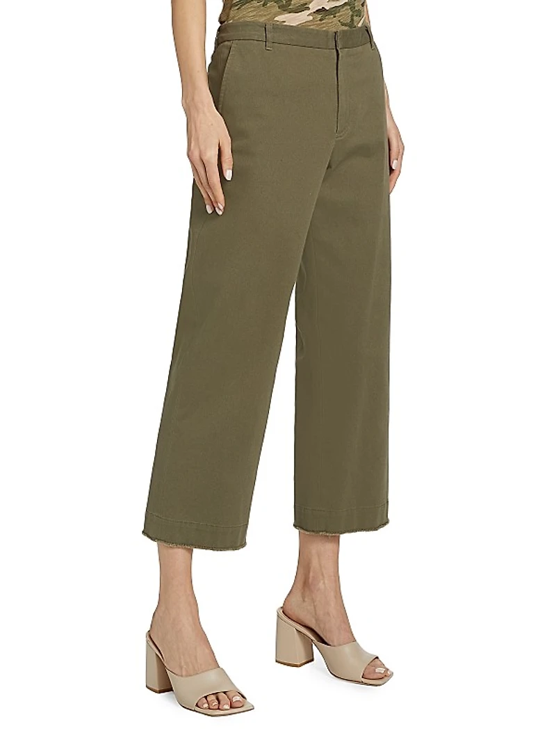Cotton Twill Boyfriend Pants