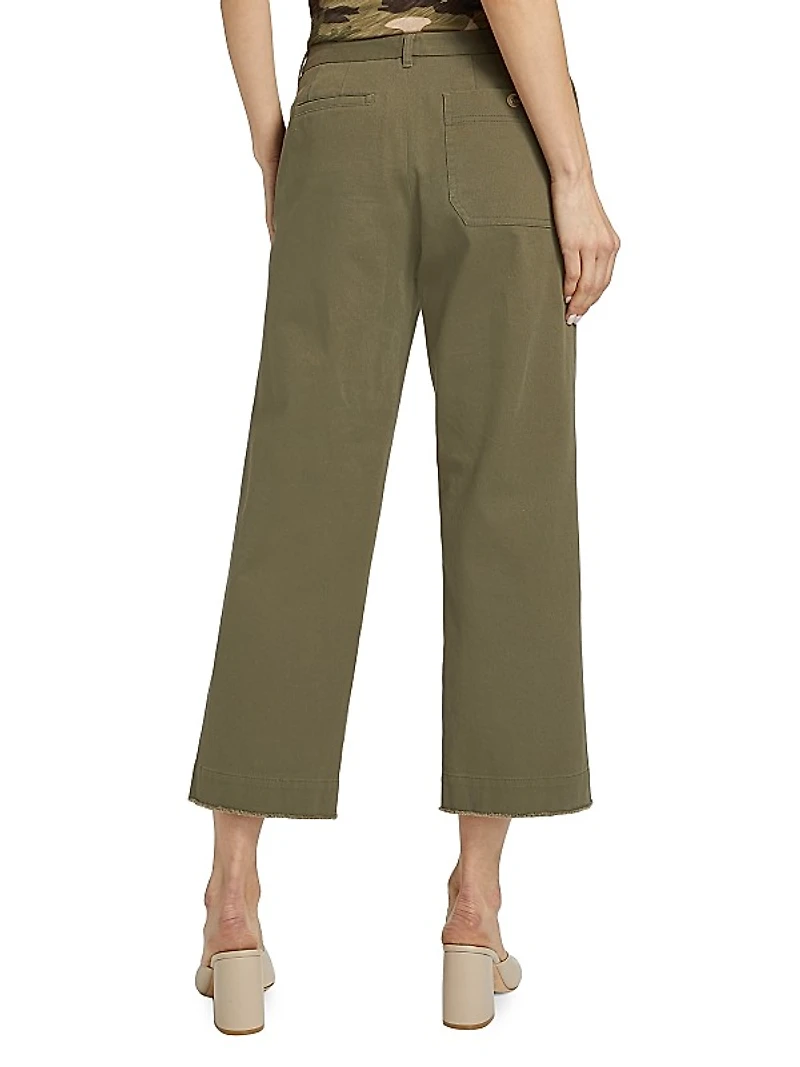 Cotton Twill Boyfriend Pants