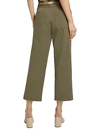Cotton Twill Boyfriend Pants