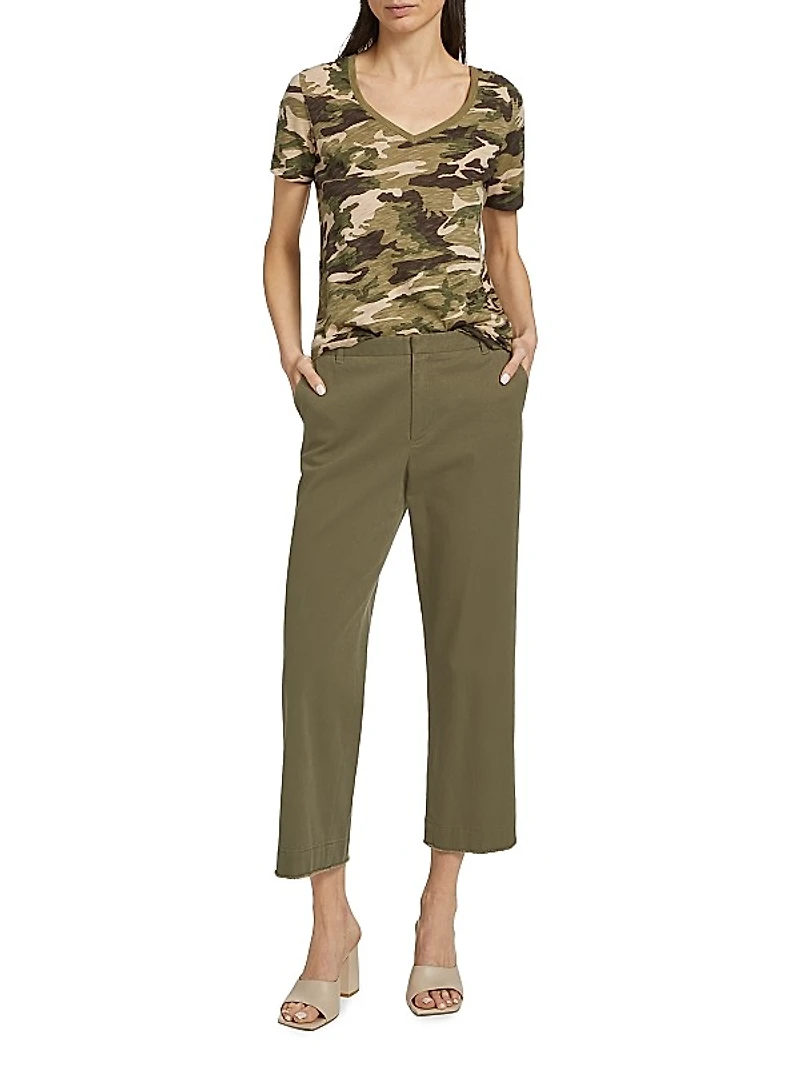 Cotton Twill Boyfriend Pants