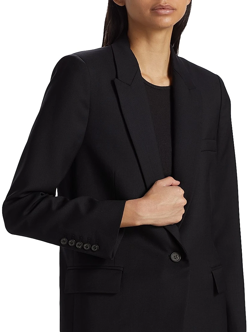 Diane Single-Breasted Wool Blazer