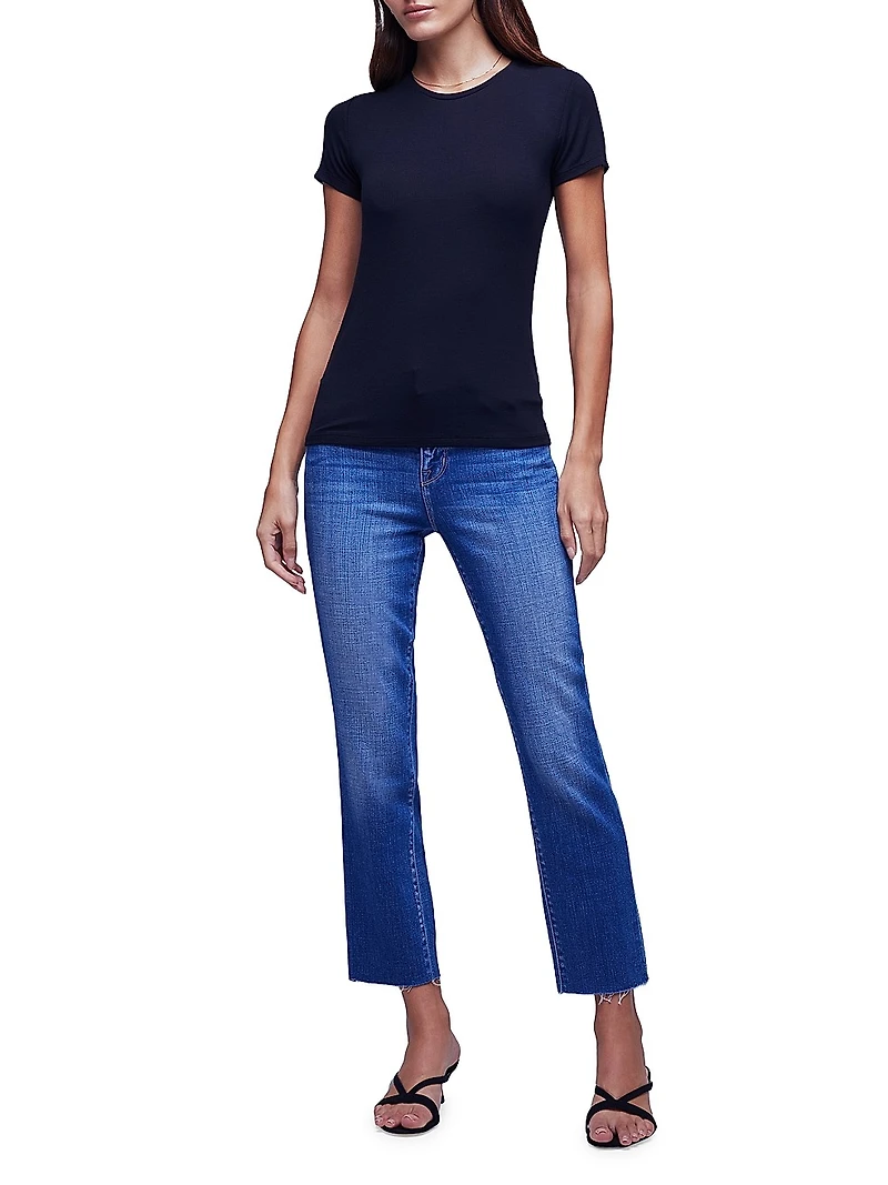 Ressi Rib-Knit Crewneck Tee