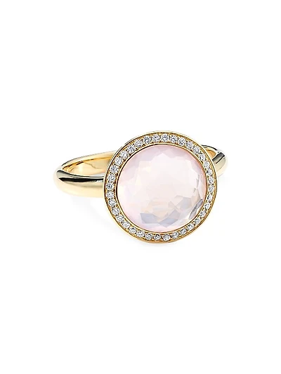 Lollipop® 18K Yellow Gold, Gemstone & 0.18 TCW Diamond Ring
