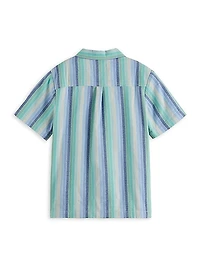 Little Boy's & Boy's Stripe Short-Sleeve Shirt