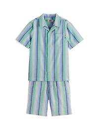 Little Boy's & Boy's Stripe Short-Sleeve Shirt