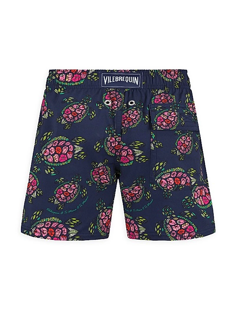 Little Boy's & Boy's Turtle Swim Trunks