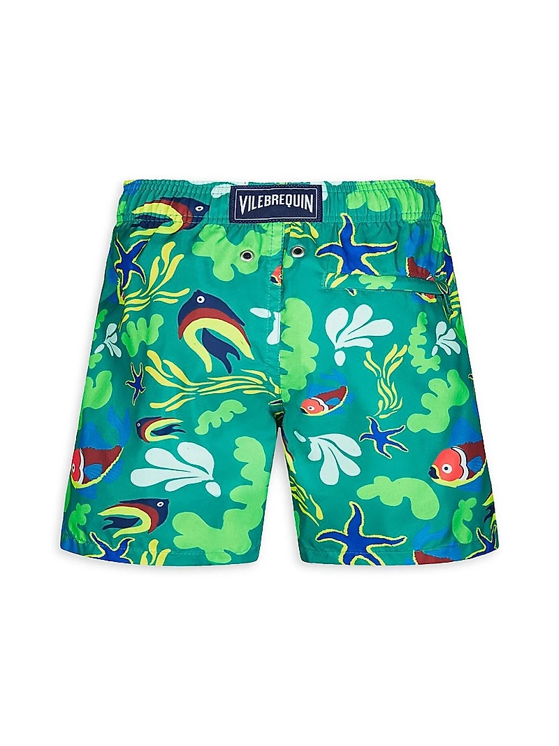 Little Boy's & Naive Fishes Swim Trunks