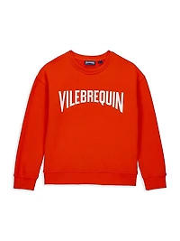 Little Kid's & Logo Crewneck Sweatshirt