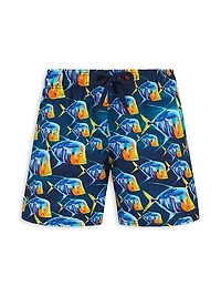 Little Boy's & Piranha Print Swim Trunks