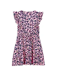 Little Girl's & Multicolor Leopard Print Dress