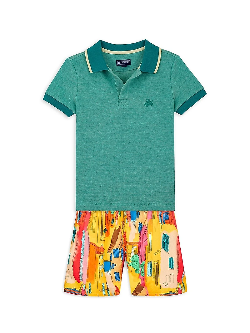Little Boy's & Cotton Piqué Polo Shirt