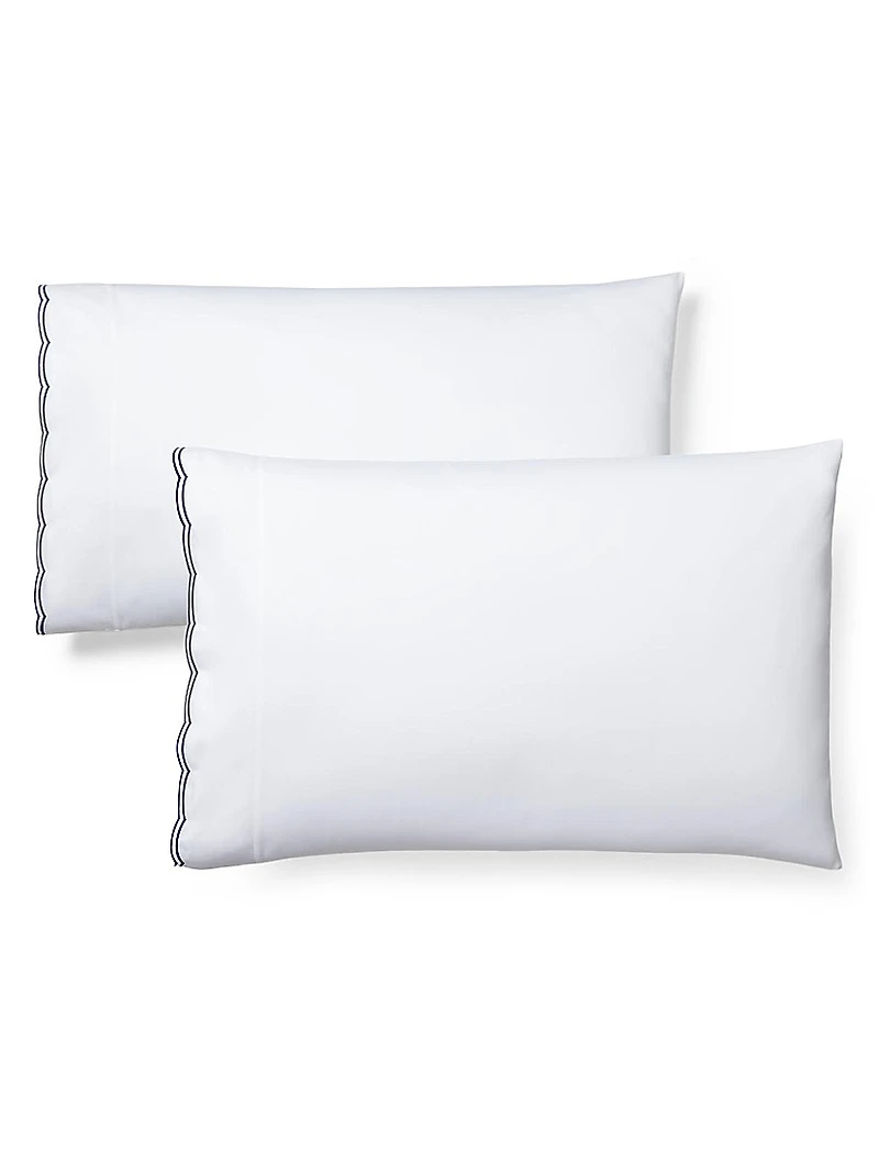 Malin Scallop Sateen Flat Sheet