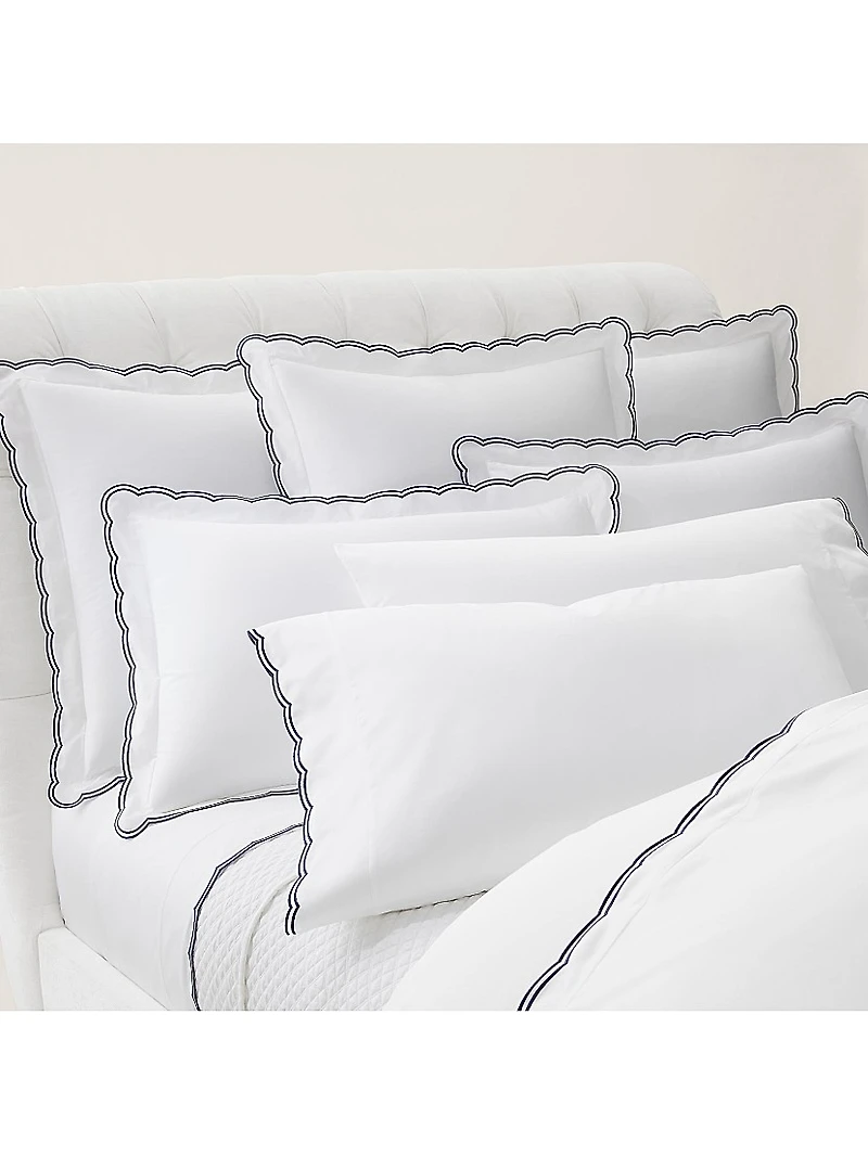 Malin Scallop Sateen Flat Sheet