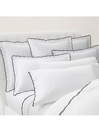 Malin Scallop Sateen Flat Sheet