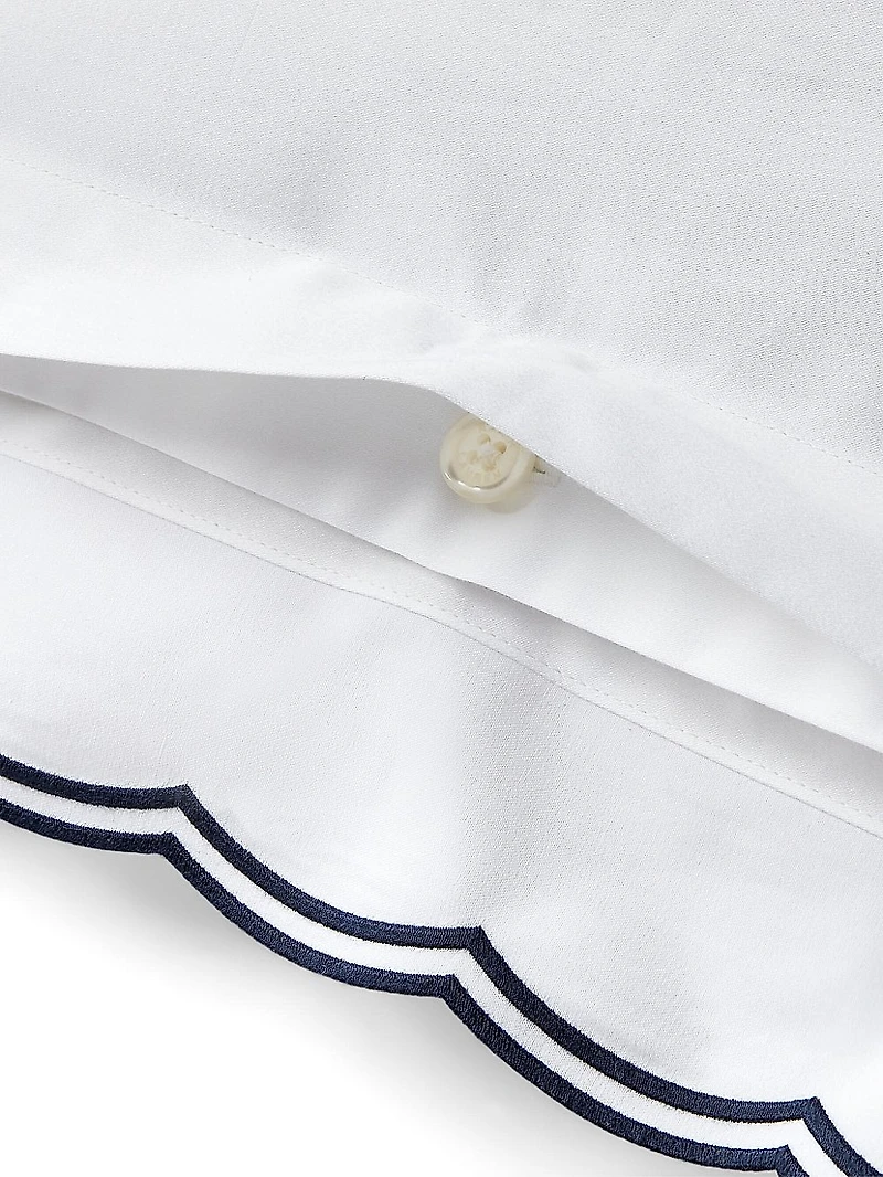 Malin Scallop Cotton Sateen Duvet Cover