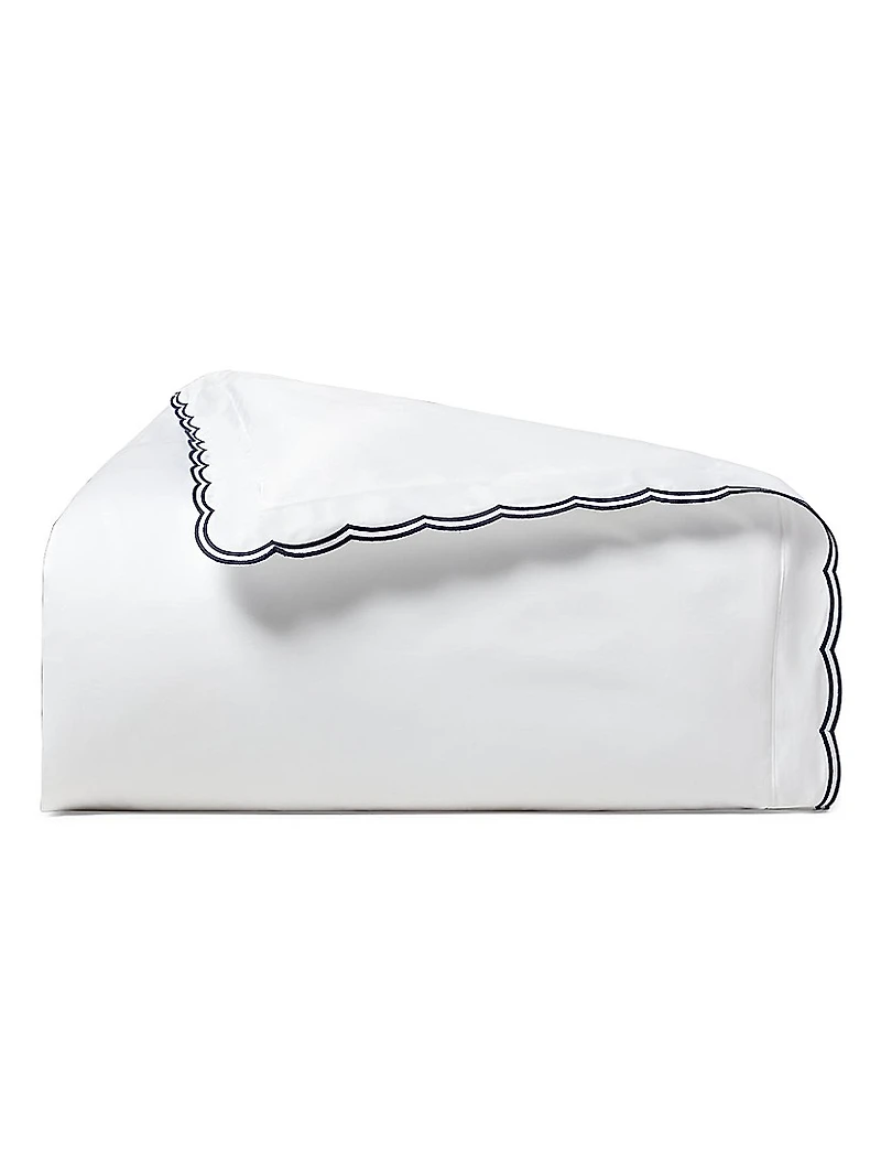 Malin Scallop Cotton Sateen Duvet Cover