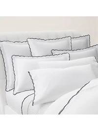 Malin Scallop Cotton Sateen Duvet Cover