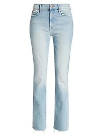 Weekender Fray Mid-Rise Flared Jeans