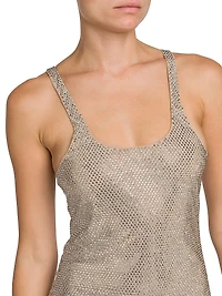 Crystal-Embellished Minidress