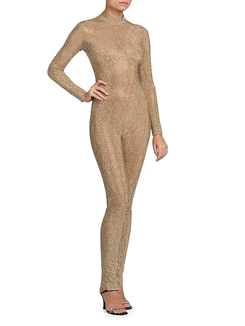 Crystal-Embellished All In One Jumpsuit