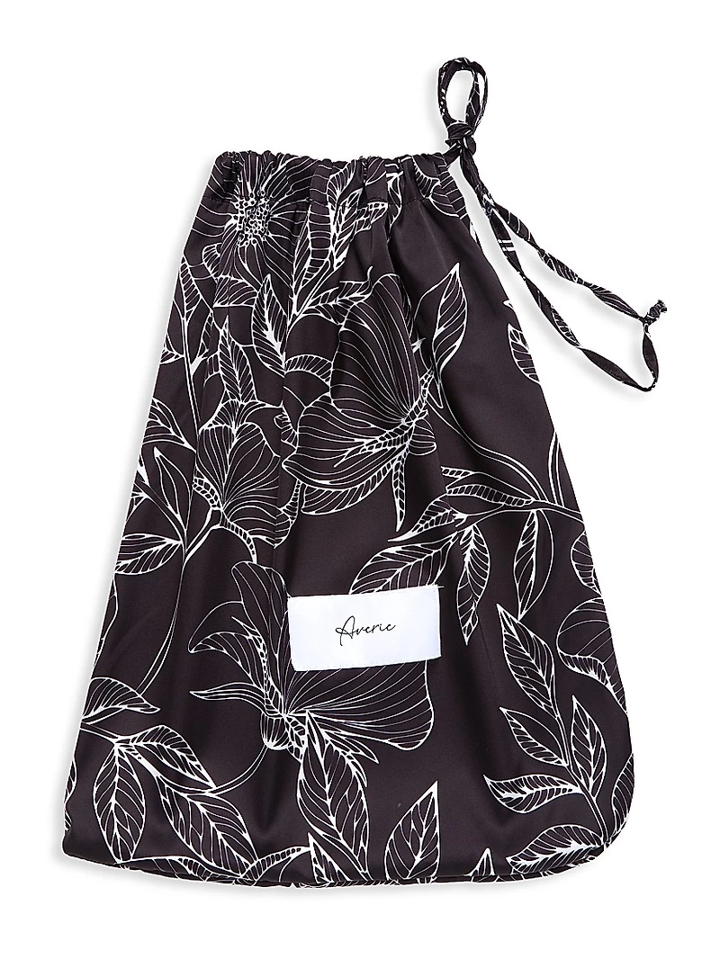 Leaf Print Long Pajama Set