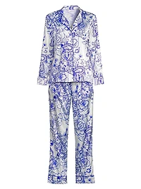 Floral Two-Piece Long Pajama Set