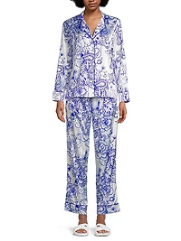 Floral Two-Piece Long Pajama Set