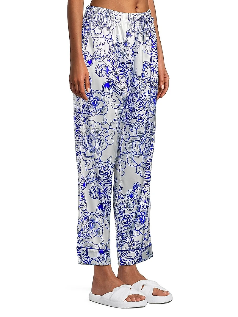 Floral Two-Piece Long Pajama Set