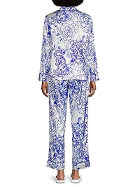 Floral Two-Piece Long Pajama Set