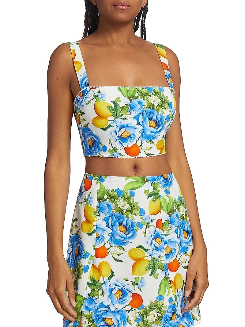 Didi Floral Cotton Crop Top