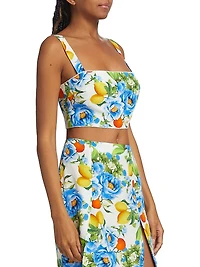 Didi Floral Cotton Crop Top