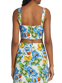 Didi Floral Cotton Crop Top