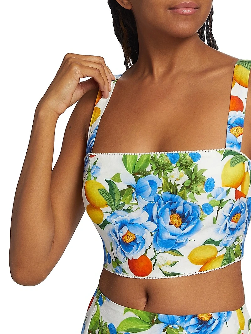 Didi Floral Cotton Crop Top