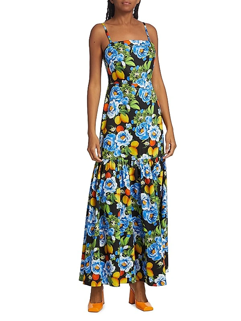 Cordiela Silk Floral Maxi Dress