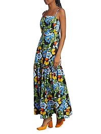 Cordiela Silk Floral Maxi Dress
