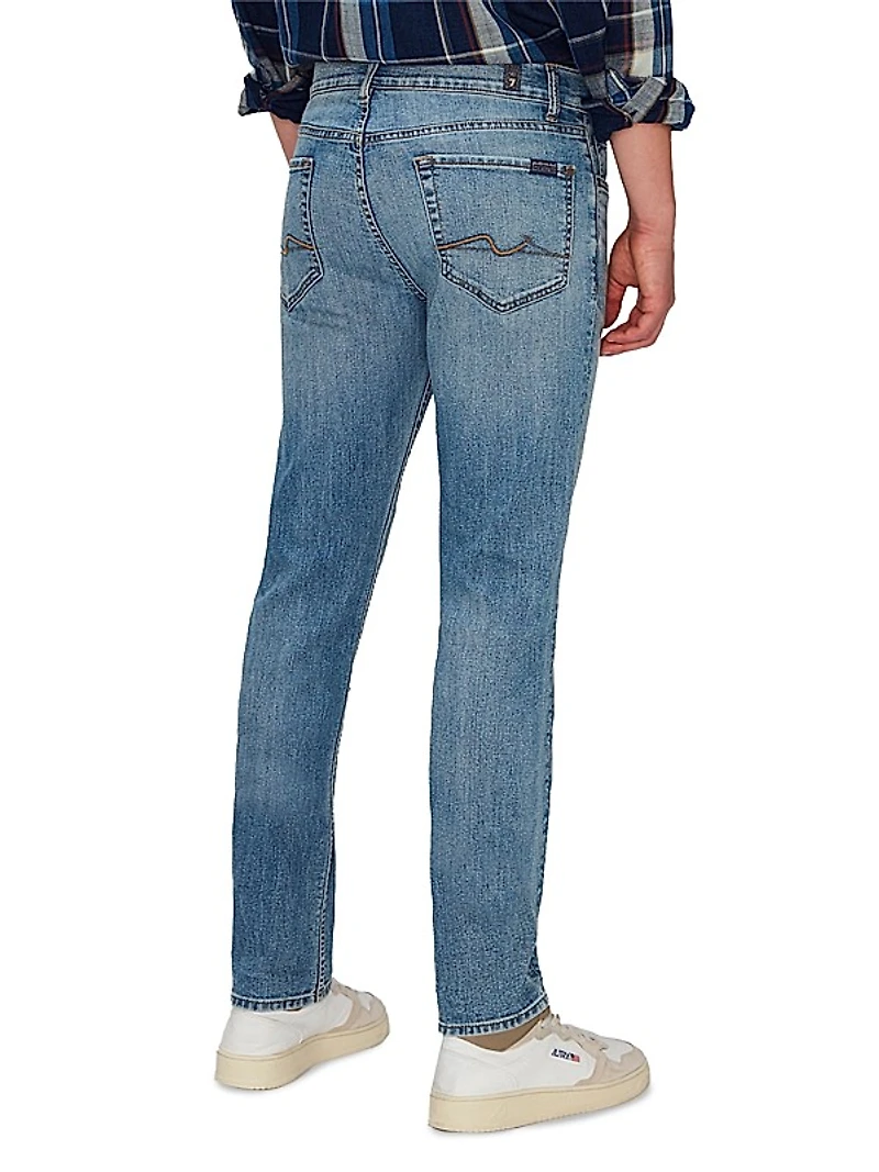 Slimmy Squiggle Cotton-Blend Jeans